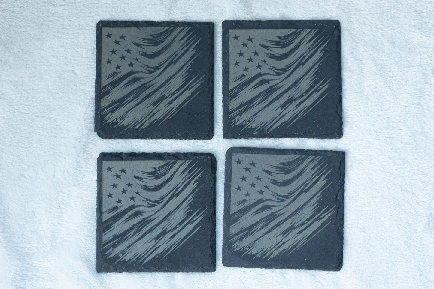 4x4 Slate Coaster_ Flag
